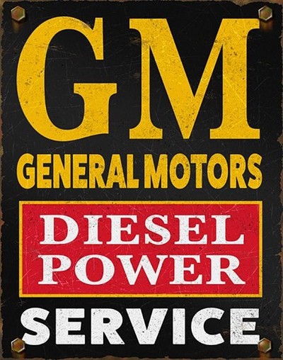 GM Diesel Tin Sign