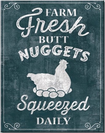 Farm Nuggets Metal Sign
