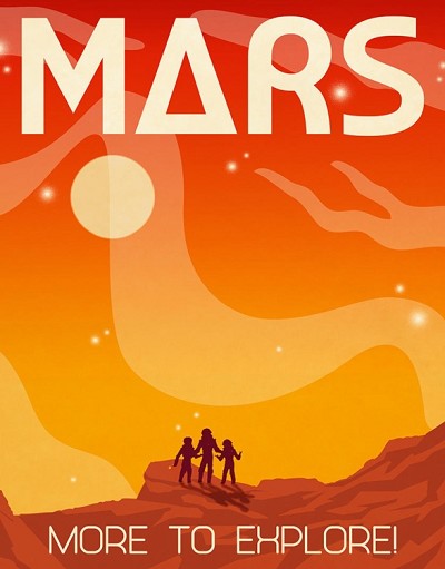 Mars Metal Sign