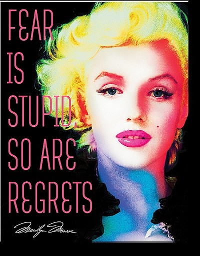 Marylin Monroe Fear Metal Sign