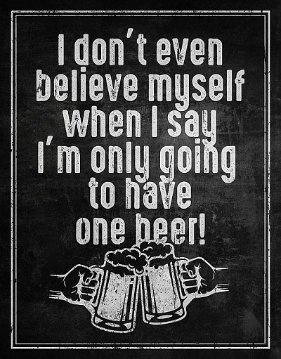 Just One Metal Sign