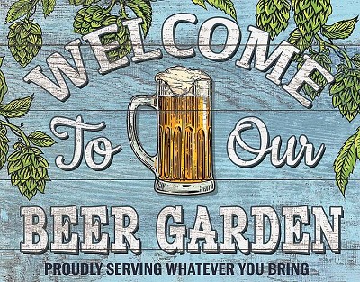 Beer Garden Metal Sign