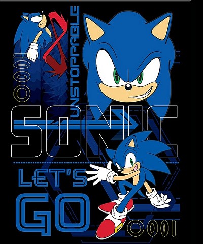 Sonic-Let's Go! Metal Sign