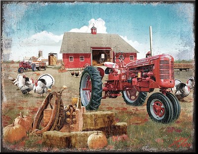 Farmall Harvest Metal Sign