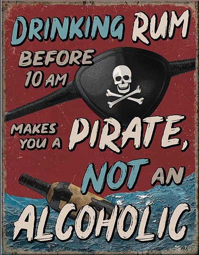 JQ - Rum Pirate Metal Sign