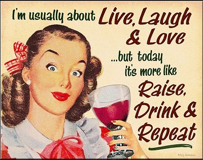 JQ - Drink Repeat Metal Sign