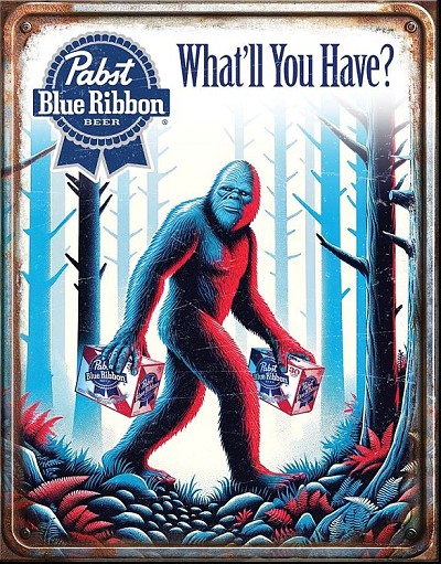 Pabst Bigfoot Metal Sign