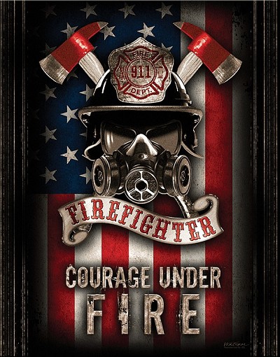 JQ - Courage Metal Sign
