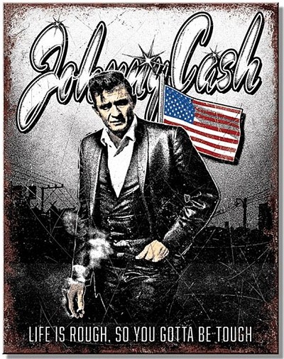 Johnny Cash - Tough Metal Sign
