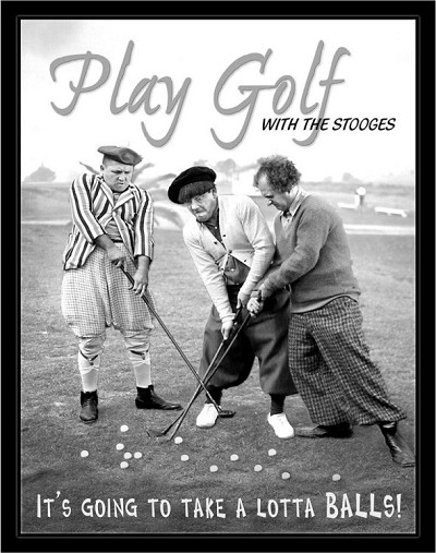 3 Stooges - Lotta Balls Metal Tin Sign