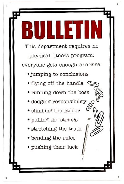 Bulletin Physical Program Metal Sign
