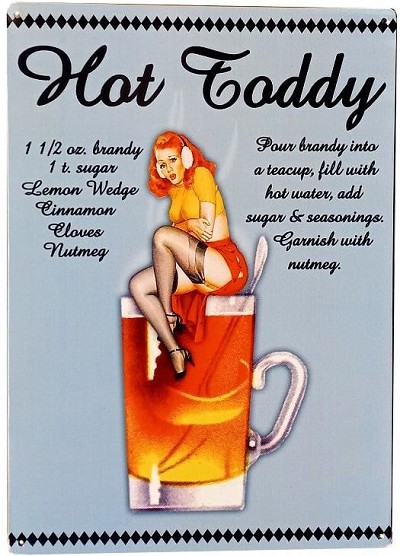 Hot Toddy Metal Sign