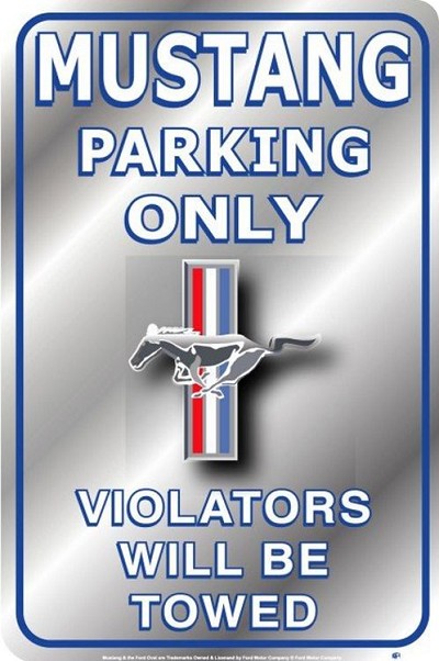 Ford Mustang Parking Sign