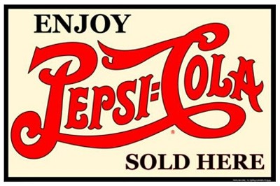 Pepsi Sold Here Metal Sign