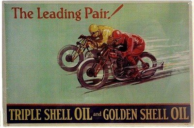 Shell Motorcycle Metal Sign