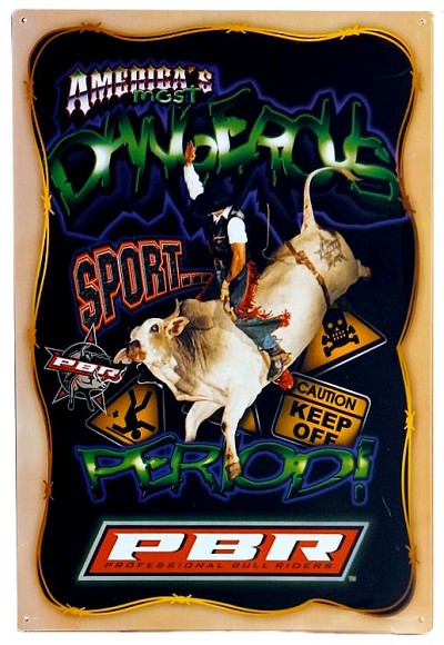 Pro Bull Rider Metal Sign