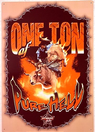 PBR One Ton Hell Metal Sign