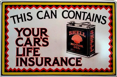 Shell Oil Can Metal Sign