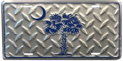 SC Flag Diamondplate License Plate