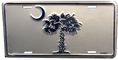 SC Flag Clear License Plate