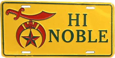 Hi Noble License Plate