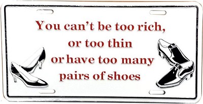 Too Many Shoes License Plate