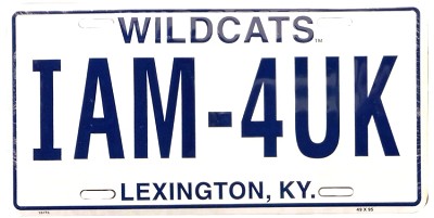 Kentucky I AM 4 UK White License Plate