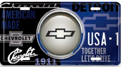 Chevy Bullseye License Plate