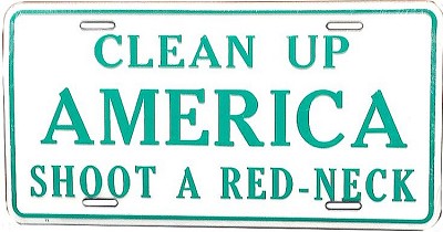 Clean Up America License Plate