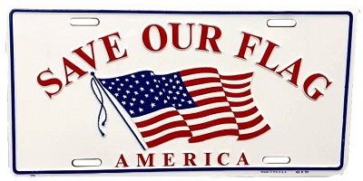 Save Our Flag License Plate