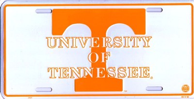 Tennessee Univ.  Big Org T License Plate