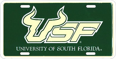 U of S FL  Bulls Green License Plate 