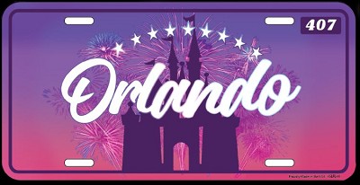 FL- Orlando Stars Dark License Plate