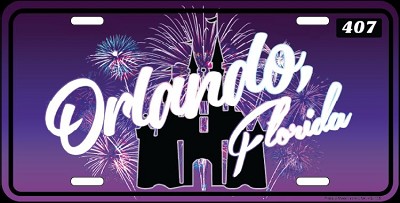 FL- Orlando Night License Plate