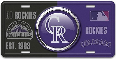 Colorado Rockies Bullseye License Plate