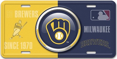 Milwaukee Brewers Bullseye License Plate