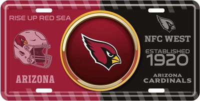 Arizona Cardinals Bullseye License Plate