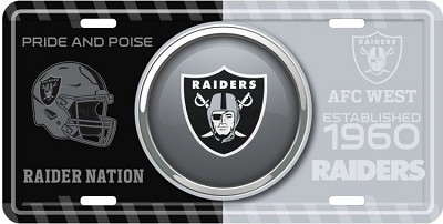 Las Vegas Raiders Bullseye License Plate