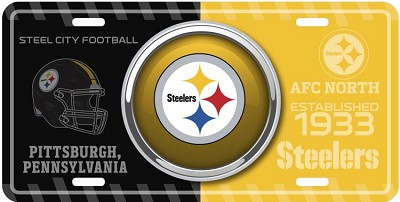 Pittsburgh Steelers Bullseye License Plate
