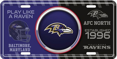 Baltimore Ravens Bullseye License Plate