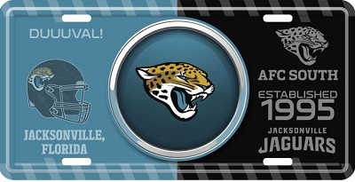 Jacksonville Jaguars Bullseye License Plate