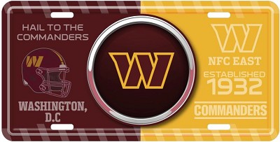 Washington Commanders Bullseye License Plate