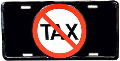 No Tax License Plate