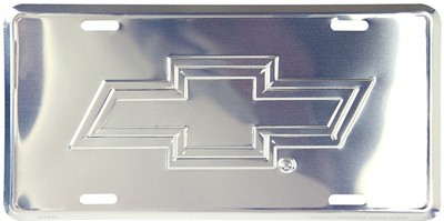 Chevy Polished License Plate