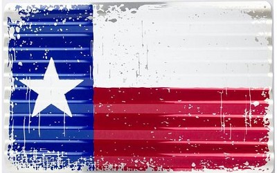Texas Flag Corrugated Large Sign