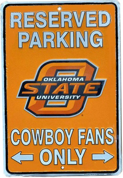 Oklahoma State Cowboys Small Parking Sign