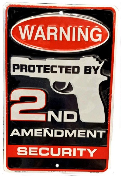 2nd Amendment Warning Sm. Parking Sign
