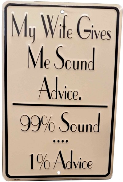 Sound Advice Small Parking Sign