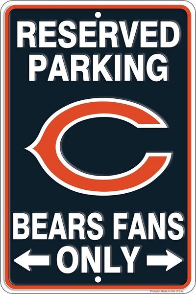 Chicago Bears Sm Parking Sign