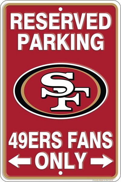 San Francisco 49rs Sm Parking Sign